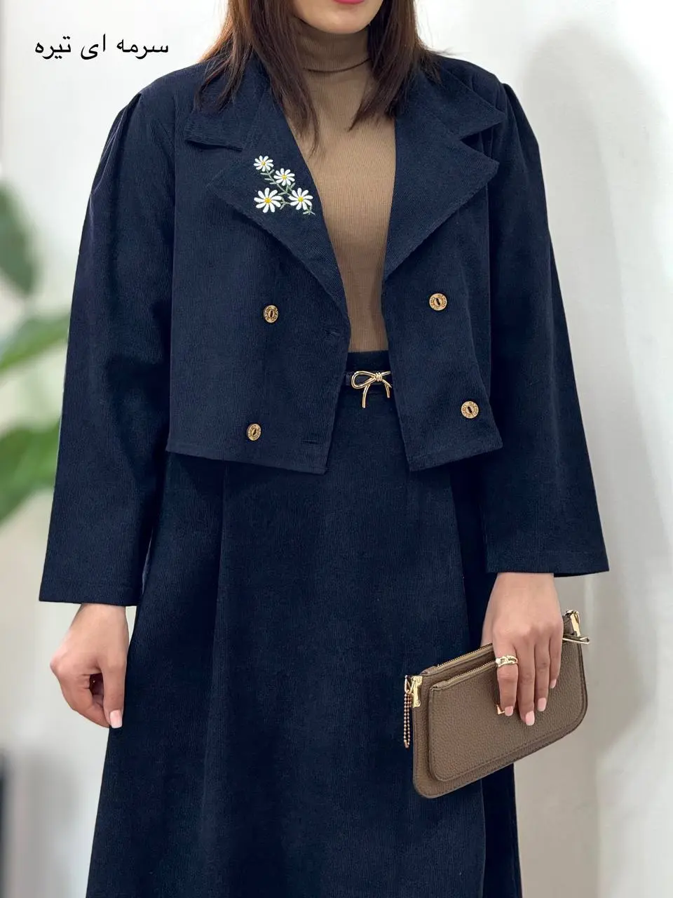 ست کت و دامن گلدوزی سیمین